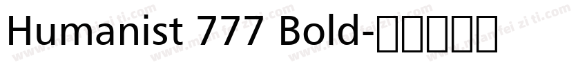 Humanist 777 Bold字体转换